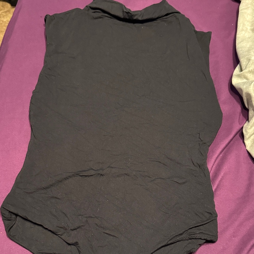 Elegant Black Sleeveless  bodysuit